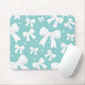 Tapis De Souris Bleu avec perles et vaches blanches Coquette (Avec souris)