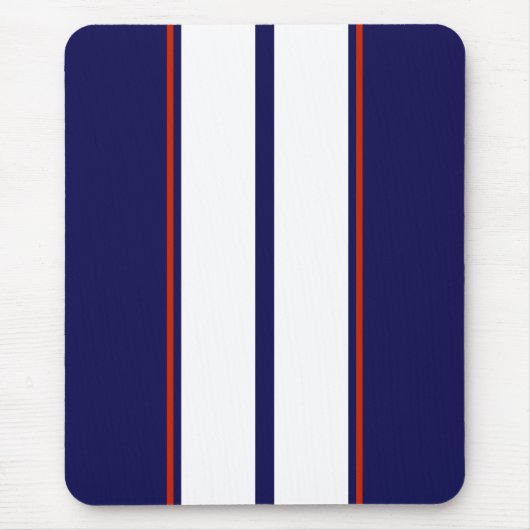 Tapis De Souris Bleu, blanc et rouge Classy (Devant)