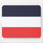 Tapis De Souris Bleu blanc et rouge rayures design rayé<br><div class="desc">Customisez le devant avec ou sans texte.</div>