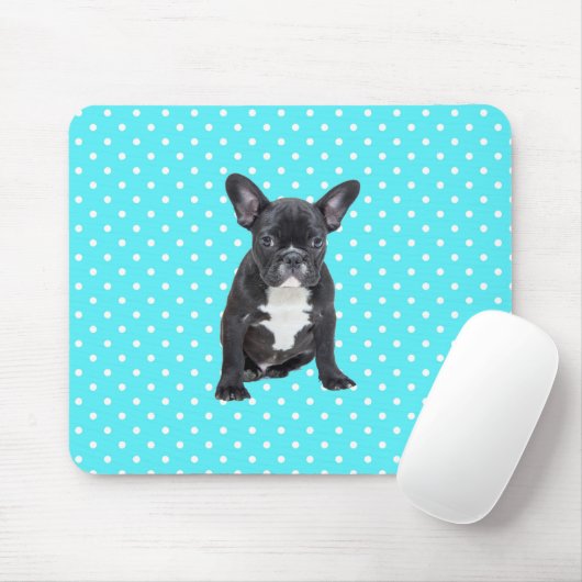 Tapis De Souris Bleu Bleu Bleu Pois mignon Mousepad (Avec souris)