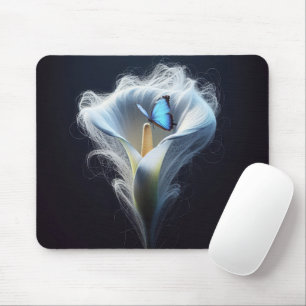 Tapis De Souris Bleu Bleu Papillon Morpho Commun En Lily