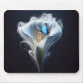 Tapis De Souris Bleu Bleu Papillon Morpho Commun En Lily (Devant)