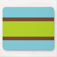 Bleu, brun et vert de chaux Mousepad rayé