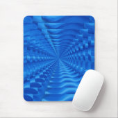 Tapis De Souris Bleu Carrés concentrés Mousepad (Avec souris)