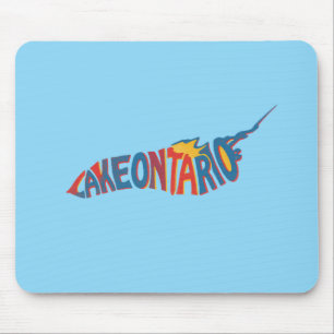 Tapis de souris bleu clair avec carte de la forme 