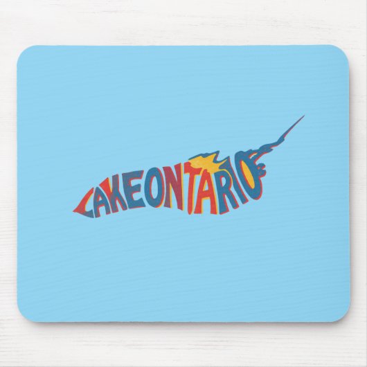 Tapis de souris bleu clair avec carte de la forme  (Devant)
