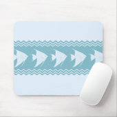 Tapis De Souris Bleu clair Frappe d'angelfish (Avec souris)