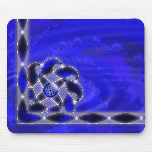 Tapis De Souris Bleu comme la mer Mousepad (Devant)