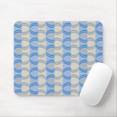Tapis De Souris Bleu courant Tan de Candystripe (Avec souris)