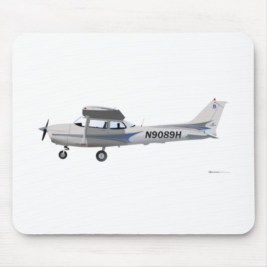 Tapis De Souris Bleu de Cessna 172 Skyhawk (Devant)