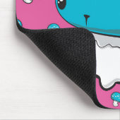 Tapis de souris bleu de champignon de Kitty de (Coin)
