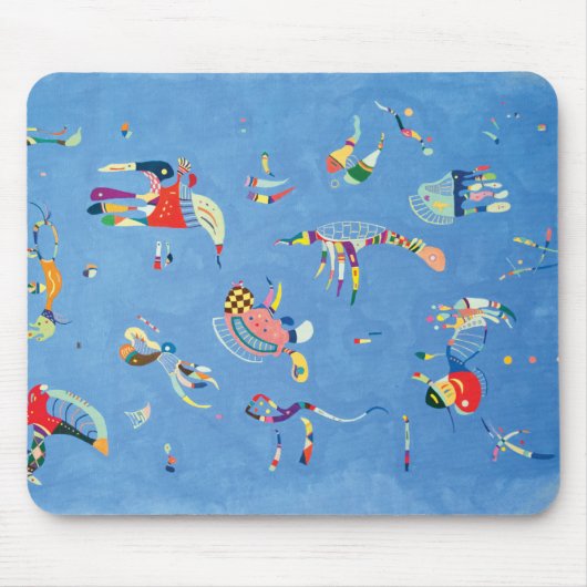 Tapis De Souris Bleu de ciel par Wassily Kandinsky (Devant)