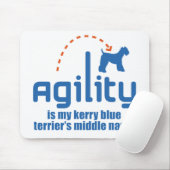 Tapis De Souris Bleu de Kerry Terrier (Avec souris)