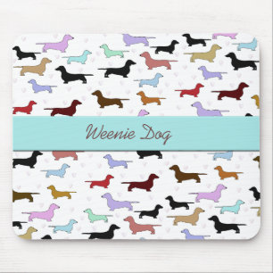 Tapis de souris bleu de teckel