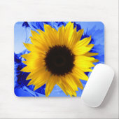 Tapis De Souris Bleu de tournesol (Avec souris)
