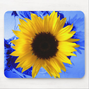 Tapis De Souris Bleu de tournesol