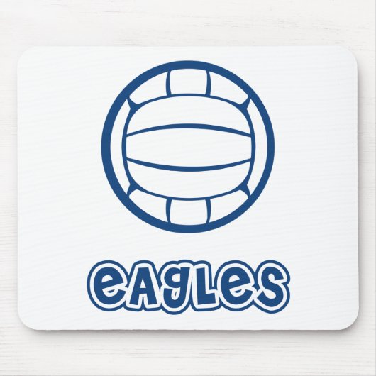 Tapis De Souris Bleu de volleyball d'Eagles (Devant)