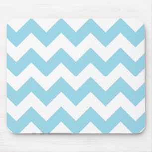 Tapis de souris bleu et blanc de Chevron