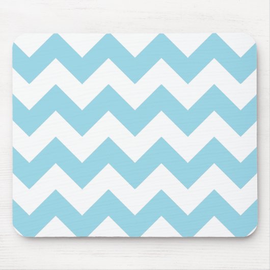 Tapis de souris bleu et blanc de Chevron (Devant)