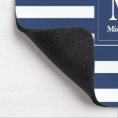 Tapis De Souris Bleu et blanc monogrammes (Coin)