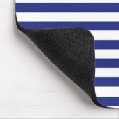 Tapis De Souris Bleu et blanc Stripes Mousepad (Coin)