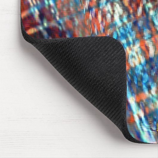 Tapis De Souris Bleu et brun croisés rustiquement dans soyeux (Coin)