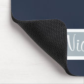 Tapis De Souris Bleu et gris avec le nom (Coin)