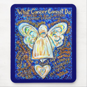 Tapis De Souris Bleu et or Cancer Angel Mousepad