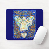 Tapis De Souris Bleu et or Cancer Angel Mousepad (Avec souris)