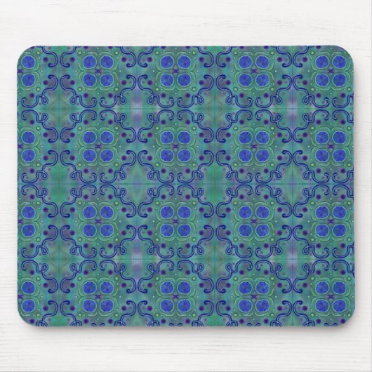 Tapis De Souris Bleu et vert (Devant)