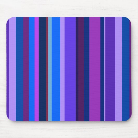 Tapis De Souris Bleu et violet bandes verticales (Devant)