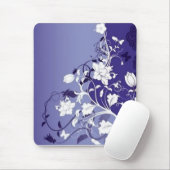 Tapis De Souris bleu-fleurs, bleu-fleurs (Avec souris)