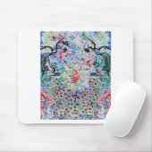 Tapis De Souris bleu floral (Avec souris)