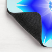 Tapis De Souris Bleu floral Mousepad de mandala (Coin)