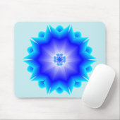 Tapis De Souris Bleu floral Mousepad de mandala (Avec souris)