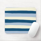 Tapis De Souris Bleu foncé, Bleu clair et Crème (Avec souris)