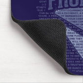 Tapis de souris bleu-foncé grunge de frontière (Coin)