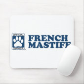 Tapis De Souris Bleu français de mastiff (Avec souris)