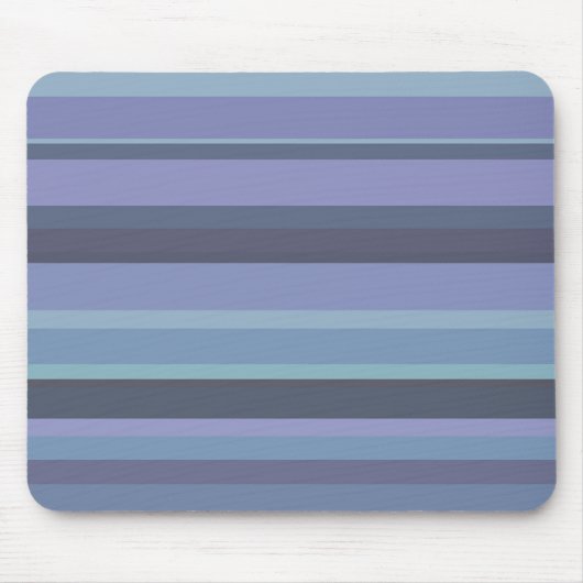 Tapis De Souris Bleu-gris, bandes horizontales (Devant)