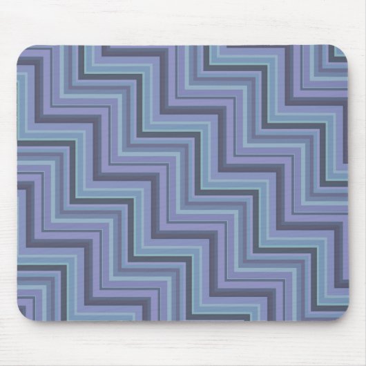 Tapis De Souris Bleu gris rayures motif (Devant)