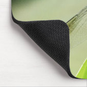 Tapis De Souris Bleu libellule sur une feuille verte (Coin)