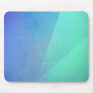 Tapis De Souris Bleu moderne Aqua & Turquoise à dégradé géométriqu