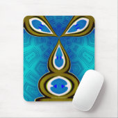 Tapis De Souris Bleu Mousepad de lapin (Avec souris)