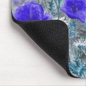 Tapis De Souris Bleu" Mousepad "de pavot (Coin)