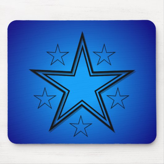 Tapis De Souris Bleu noir d'étoiles (Devant)