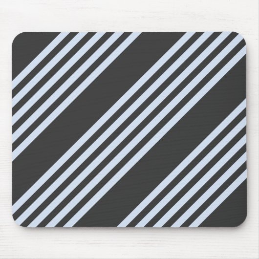 Tapis De Souris Bleu pâle et charbon de bois cinq bandes motif (Devant)