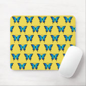 Tapis De Souris Bleu Papillons par magasin. (Avec souris)