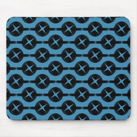 Tapis De Souris Bleu profond Cercles rares Mousepad (Devant)