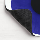 Tapis de souris bleu profond de globe oculaire (Coin)