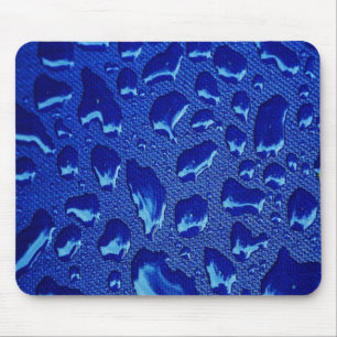 Tapis De Souris Bleu profond gouttelettes d'eau